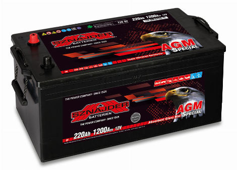 Akumuliatorius  SZNAJDER SPECIAL AGM 12 V, 220 Ah, 1200 A, EN