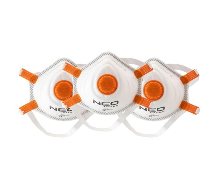 Respiratorius NEO FFP3, su vožtuvu, 3 vnt., CE