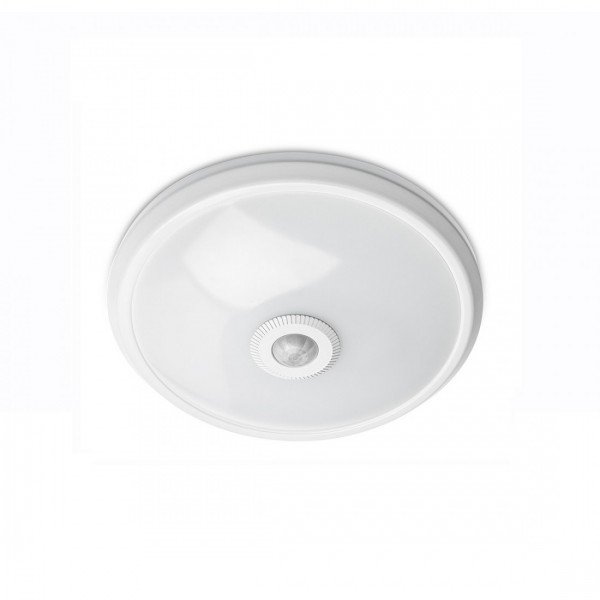 Specialiųjų patalpų LED šviestuvas GTV Italia, 12W, 4000K, 900 lm, su judesio davikliu 360 laipsnių, 220-240V, IP20, baltos sp., 285 x 60 mm, OS-ITL12W-LED