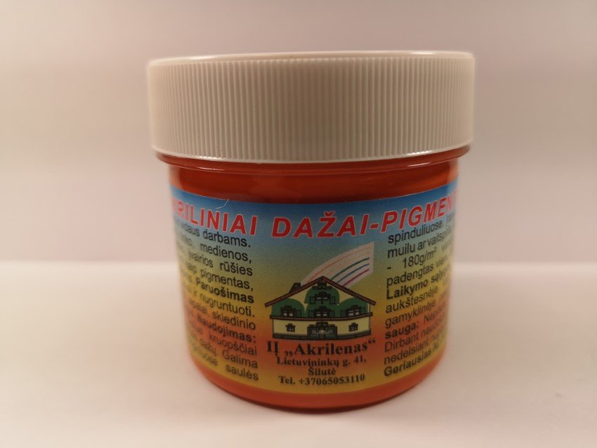 Akriliniai dažai AKRILEN, oranžinės sp., 120 ml