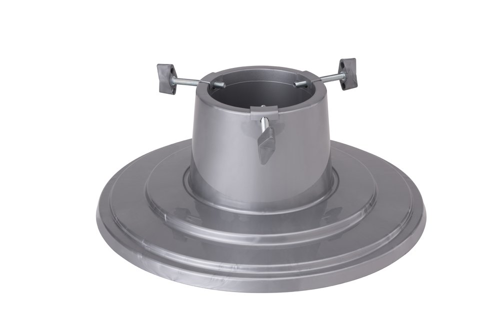 Eglutės stovas "Orbit", skersmuo 10 cm., sidabrinės sp., laiko eglutę iki 2 m.