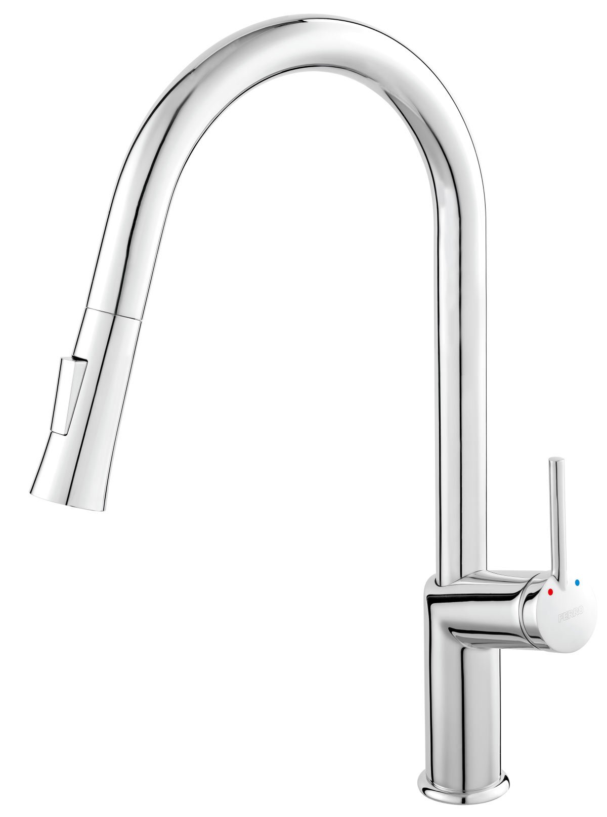 Plautuvės maišytuvas FERRO Conya, su ištraukiamu snapu, chromuotas, BCJ8