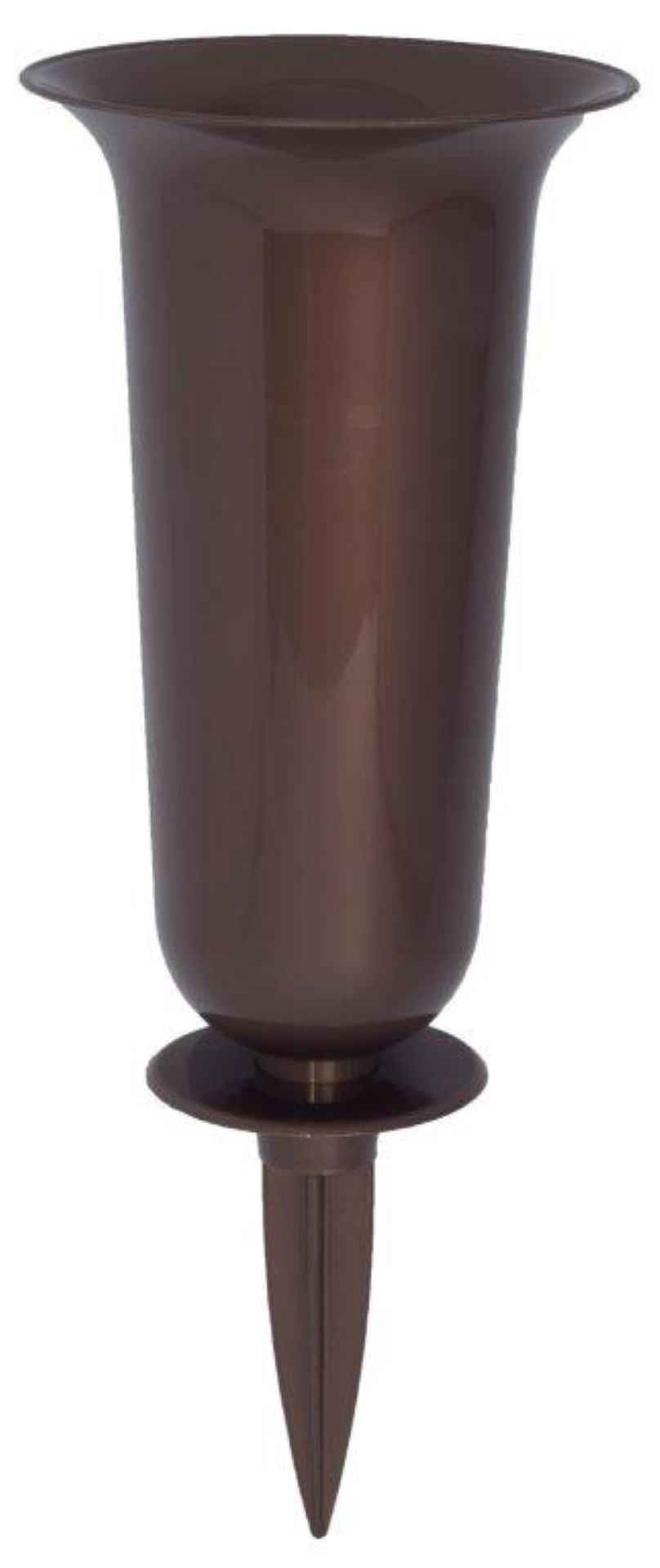Plastikinė įsmeigiama kapų vaza, 15,5 x 37 cm., 1,6 l, grafito sp.