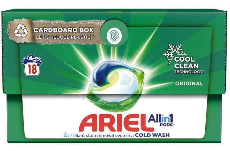 Skalbiamosios kapsulės ARIEL Tabs Total All In1, 18 vnt.