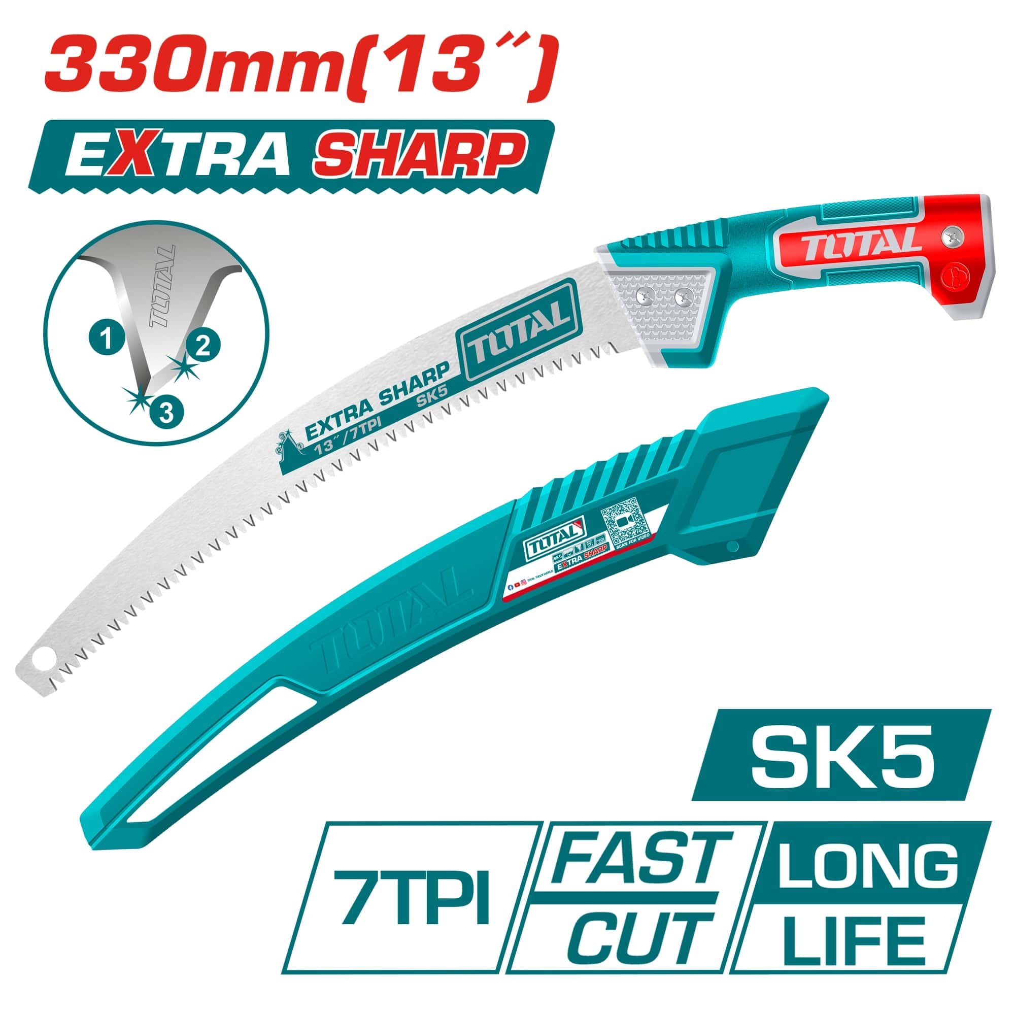 Sodo pjūklas TOTAL THPS3308, trigubo galandinimo, 7TPI, antgalis kotui, 330 mm