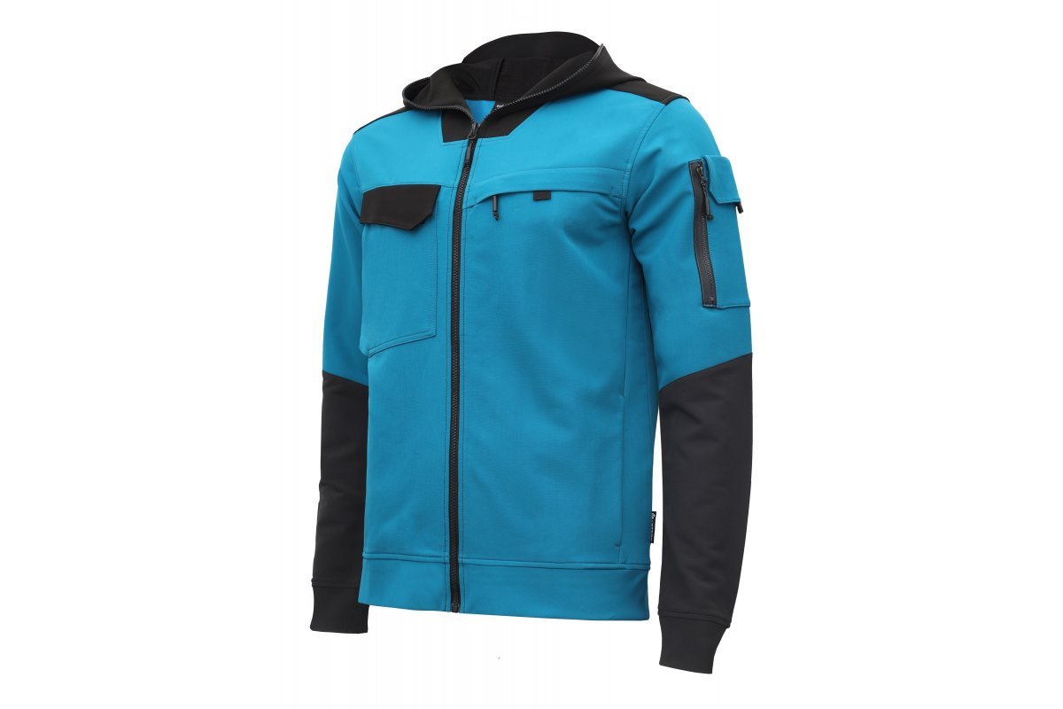 Švarkas HOGERT WORKWEAR Beelitz, 95% poliesteris, 5% elastanas, mėlyna-juoda spalva, L (52) dydis