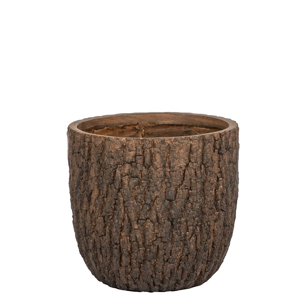 Keraminis lauko vazonas Donica Forrest II, tamsiai rudos sp., 36 x 36 x 34 cm.