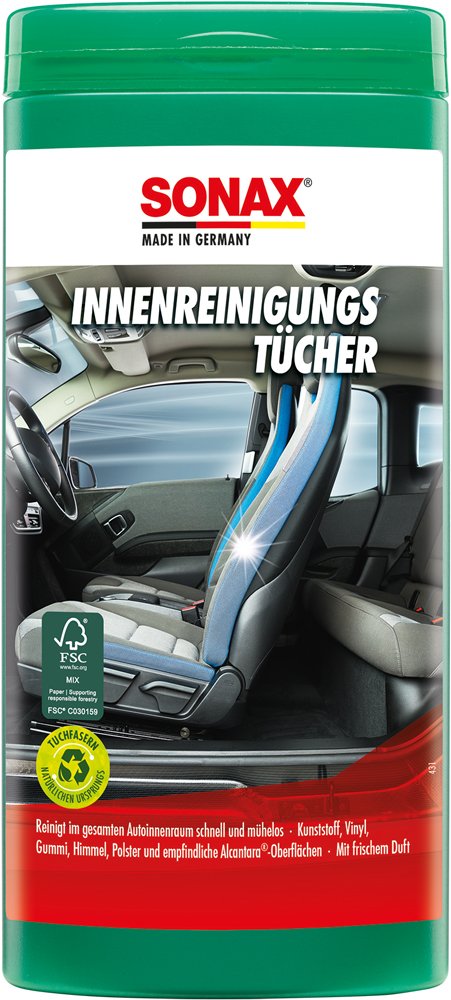 Drėgnos servetėlės SONAX, interjero valymui, 25vnt