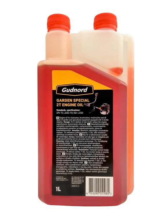 Alyva dvitakčiams varikliams Gudnord Garden Special 2T, 1 l