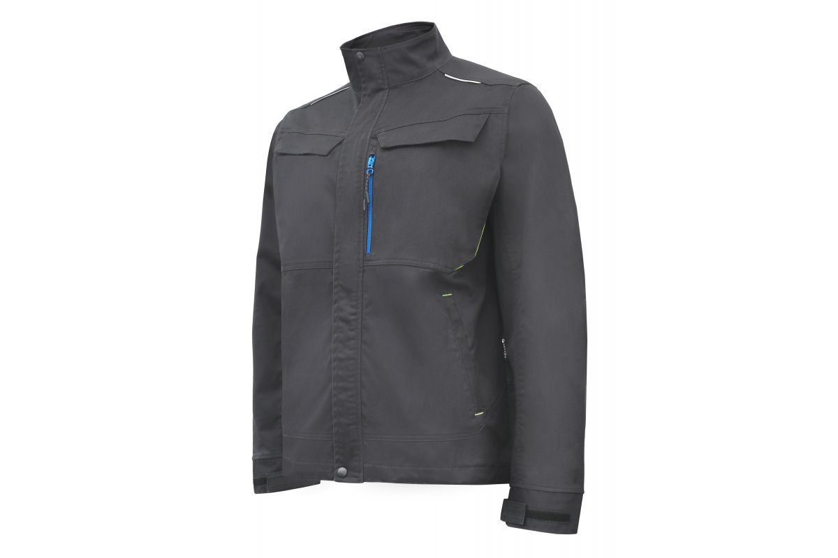 Švarkas HOGERT WORKWEAR Reetz, 58% medvilnė, 40% polisteris, 2% elastanas, juoda spalva, XL (54) dydis, CE