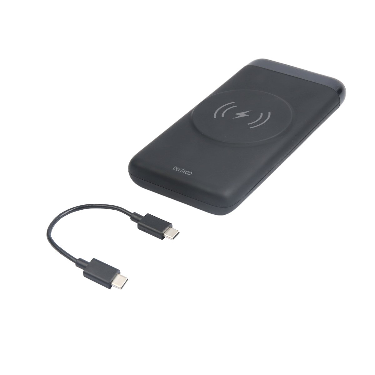 Išorinė baterija DELTACO PB-Q1003, belaidis, 10 000 mAh, 1x USB-A, 1x USB-C PD, mag.