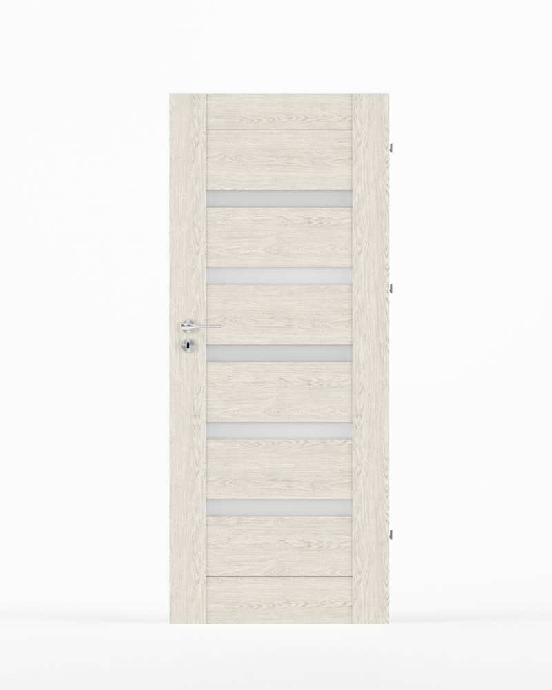 Laminuotos vidaus durys su užlaida VIVENTO PY-02, dešininės, spl. Silver oak, 2030x644x40 mm