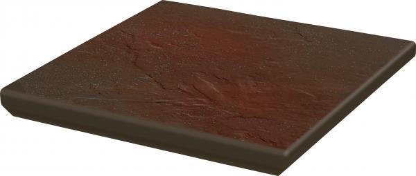 Klinkerinės grindų plytelės PARADYZ SEMIR BROWN STOP NAR KAP 2022, 33 x 33 x 1,1 cm, 2 vnt./dėž., kampinė pakopa, 691237