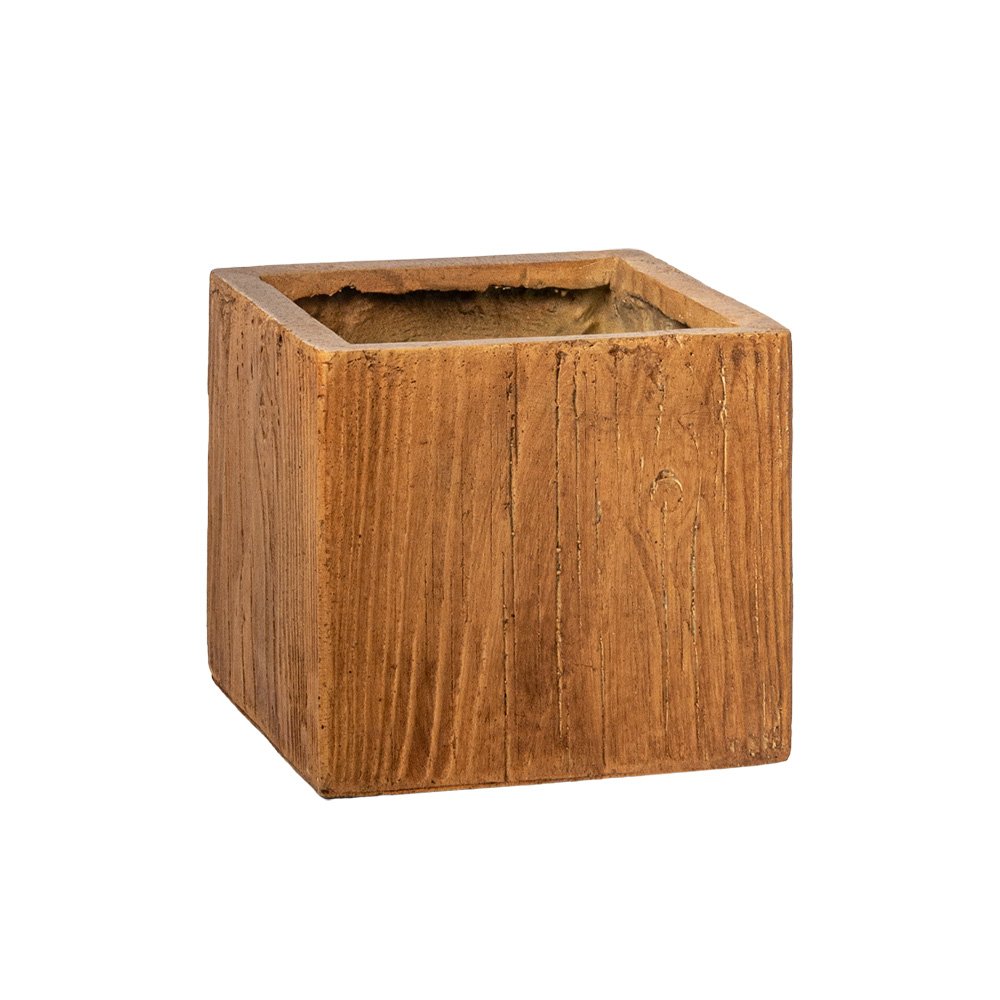 Keraminis lauko vazonas Donica Bellagio I, rudos sp., 24 x 24 x 23 cm.