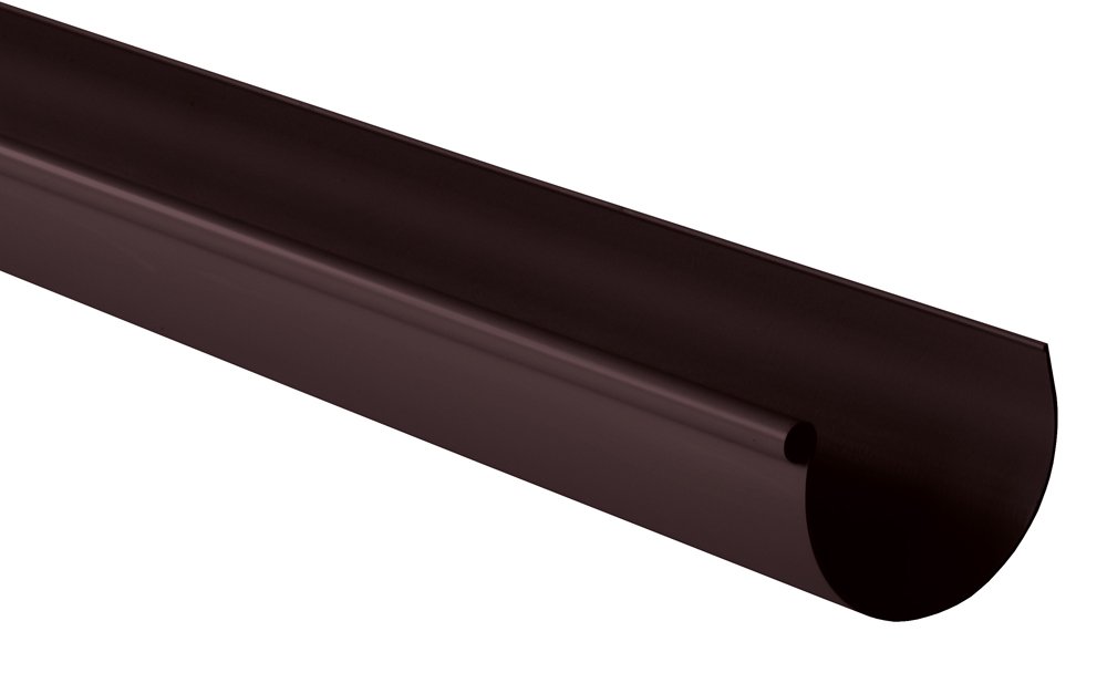 Latakas S-LON, matmenys skersmuo 125 mm, ilgis 3000 mm, ruda spalva, 19032