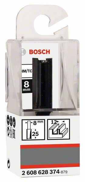 Pirštinė freza BOSCH HM, B=12 mm, l=32 mm, kotas 8 mm