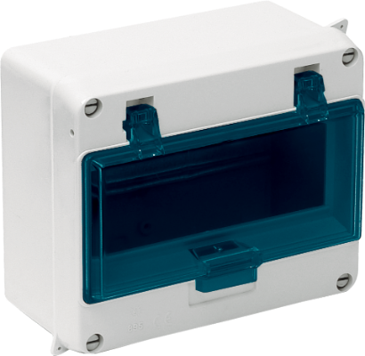 Automatinių išjungiklių skydelis SOLERA 895, skydelis 7 modulių, plomb., 165 x 145 x 84 mm, IP54, pilkos sp.