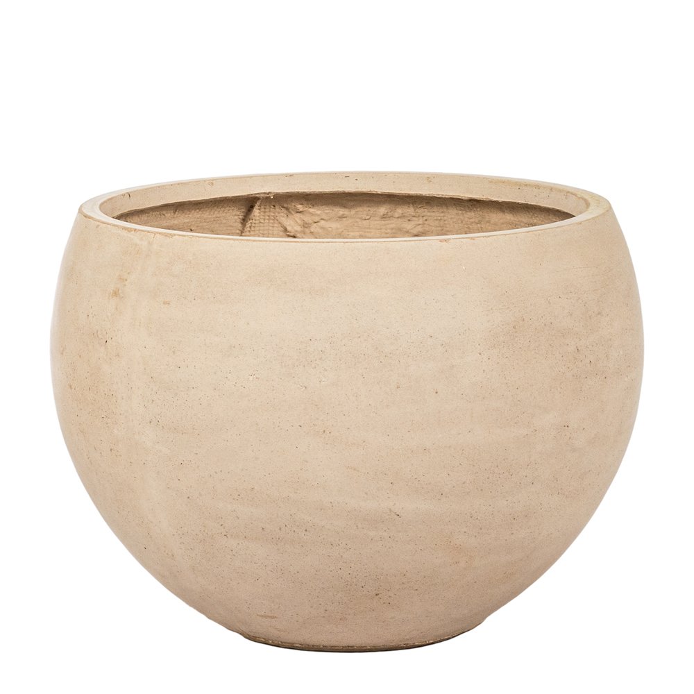 Keraminis lauko vazonas Donica Narcos III, smėlinės sp., 55 x 55 x 39 cm.