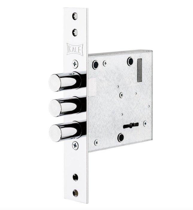 Įleidžiama spyna KALE, 447L, blizgus chromas, vidaus ir lauko durims
