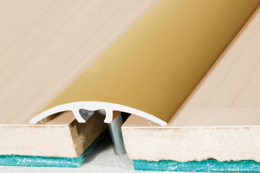 Aliumininė grindų juostelė HESORA H 64 D1, 3.2 x 180 cm,  mat.aukso spalvos, kilmės šalis ES