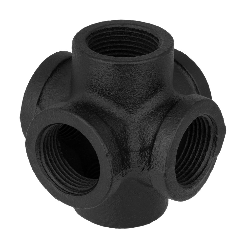 Dekoratyvinė jungtis RUSTICLINE, 3/4", skersmuo 25 mm, 6 skylės, RT-25, juodos sp.