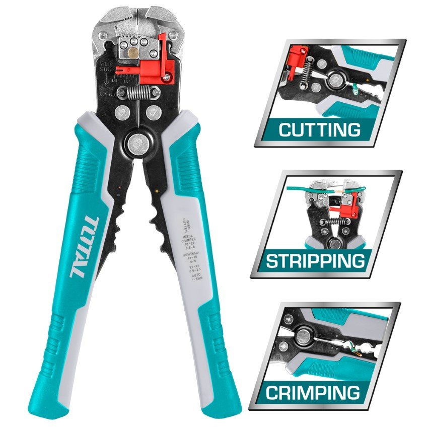 Automatinės izoliacijos nuėmimo replės TOTAL, 0.2-6 mm, THT15246