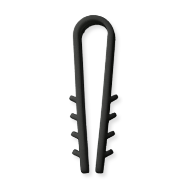 Kabelio, tvirtinimo dirželio laikiklis XIDO, apvalus, d-6 mm, juodos sp., 100 vnt., TDKSA6-B