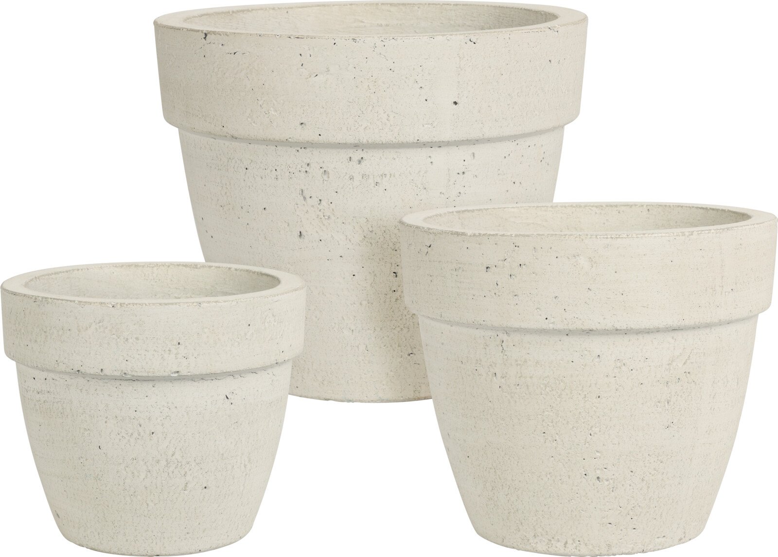 Lauko vazonas, baltos sp., 21 x 21 x 18 cm.