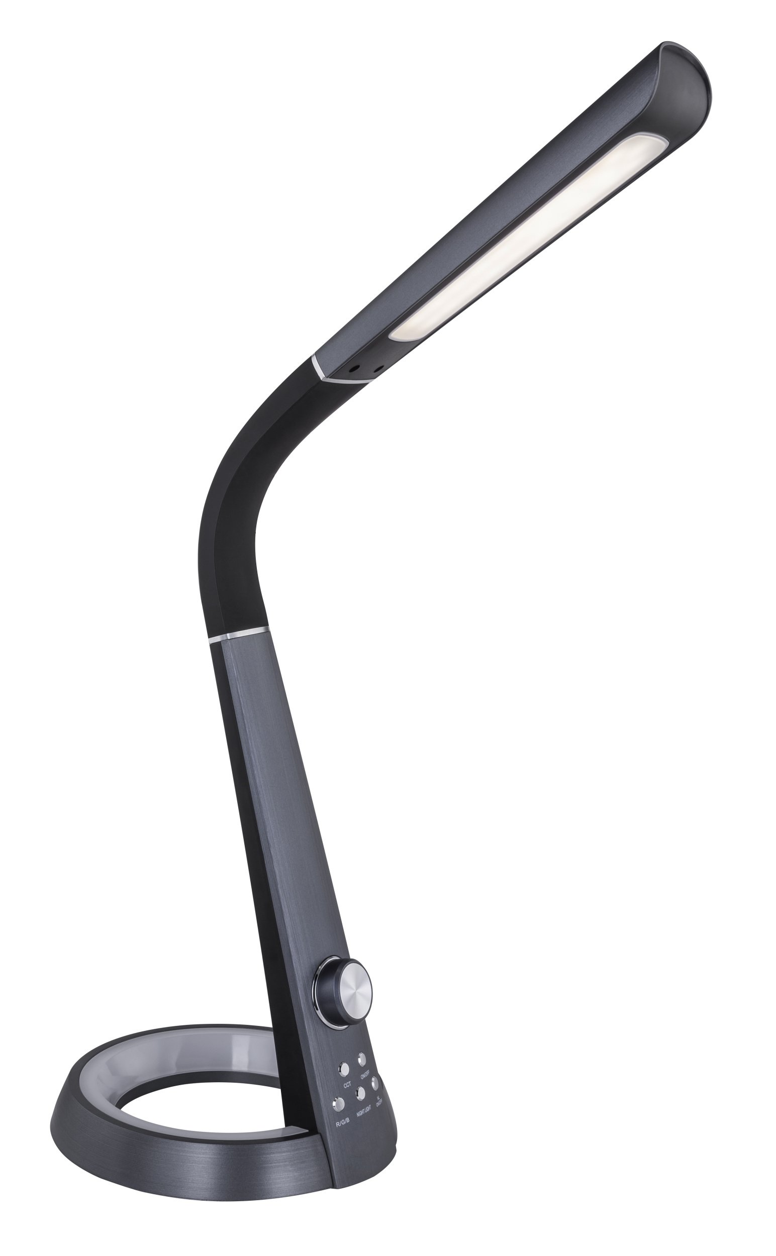 Stalinis šviestuvas GLOBO Mitti, LED, 8 W, 230V, 780 lm, 3000/4000/6500 K, RGB 2 W, sensorinis, dimer., USB laidas, juodos sp., 343x183x464 mm, 58376B