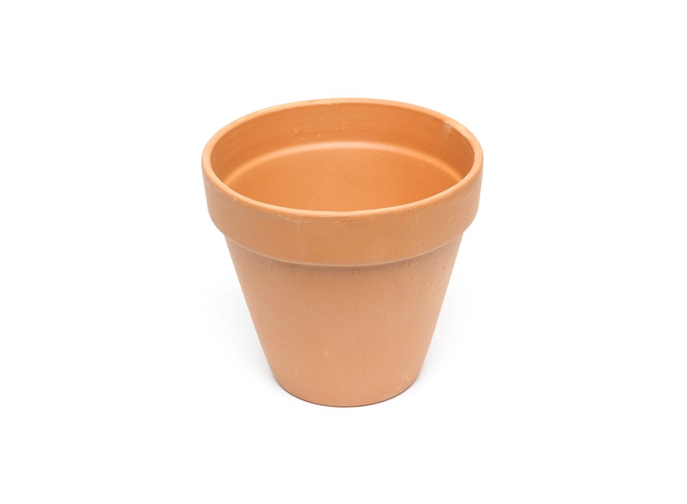 Keraminis lauko vazonas, terakotos sp., 17 x 15 cm.