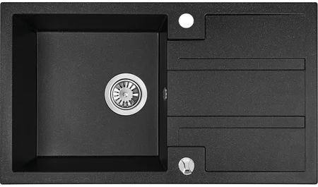 Plautuvė ODUS Barsa Od-321, 440 x 760 x 194  mm, akmens masės, juodos spalvos