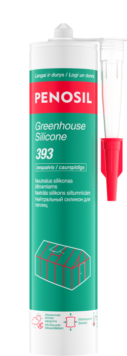 Silikoninis hermetikas PENOSIL Greenhouse 393, neutralus, bespalvis, šiltnamiams, 300 ml