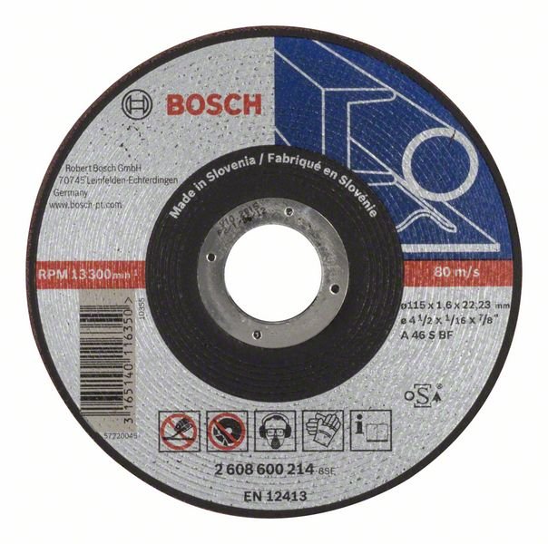 Metalo pjovimo diskas BOSCH, 115x22x1,6 mm