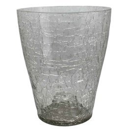 Kambarinis stiklinis vazonas orhidėjoms, be lėkštutės (50002) (62186), aukštis 16 cm., skersmuo 13 cm.