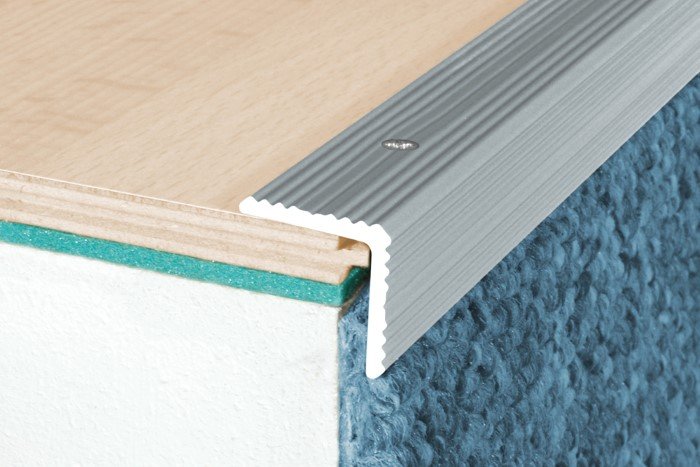 Aliumininė laiptų juostelė HESORA H 30 D2, 2.0 x 270 cm,  mat.sidabro spalvos, kilmės šalis ES