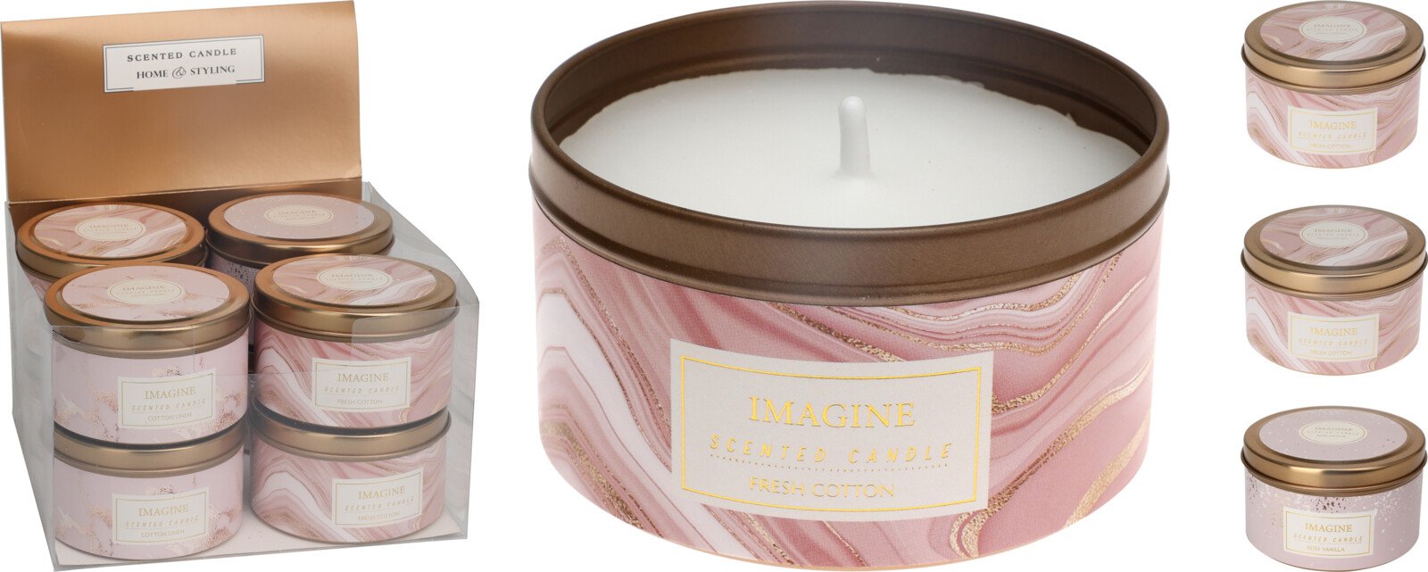 Kvapni žvakė metaliniame indelyje, 8 x 5 cm