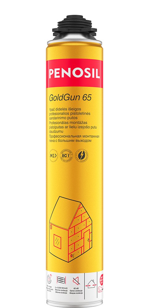 Sandarinimo putos PENOSIL Goldgun 65, 870 ml, pistoletinės