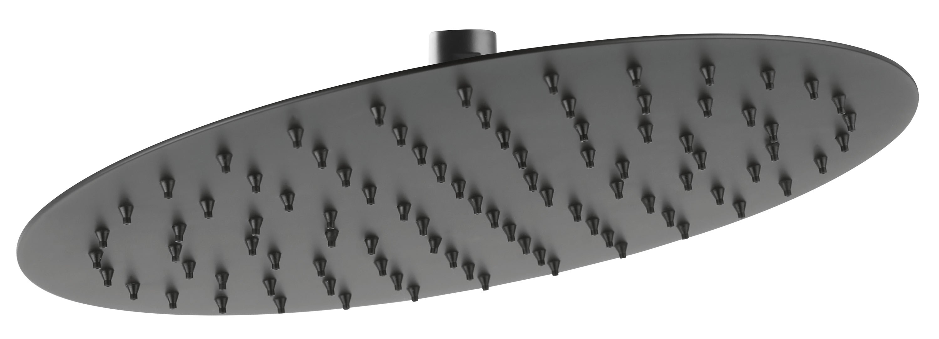 Dušo galvutė FERRO, 300 mm, lietaus, nerūdijančio plieno, juoda, DSN07BL