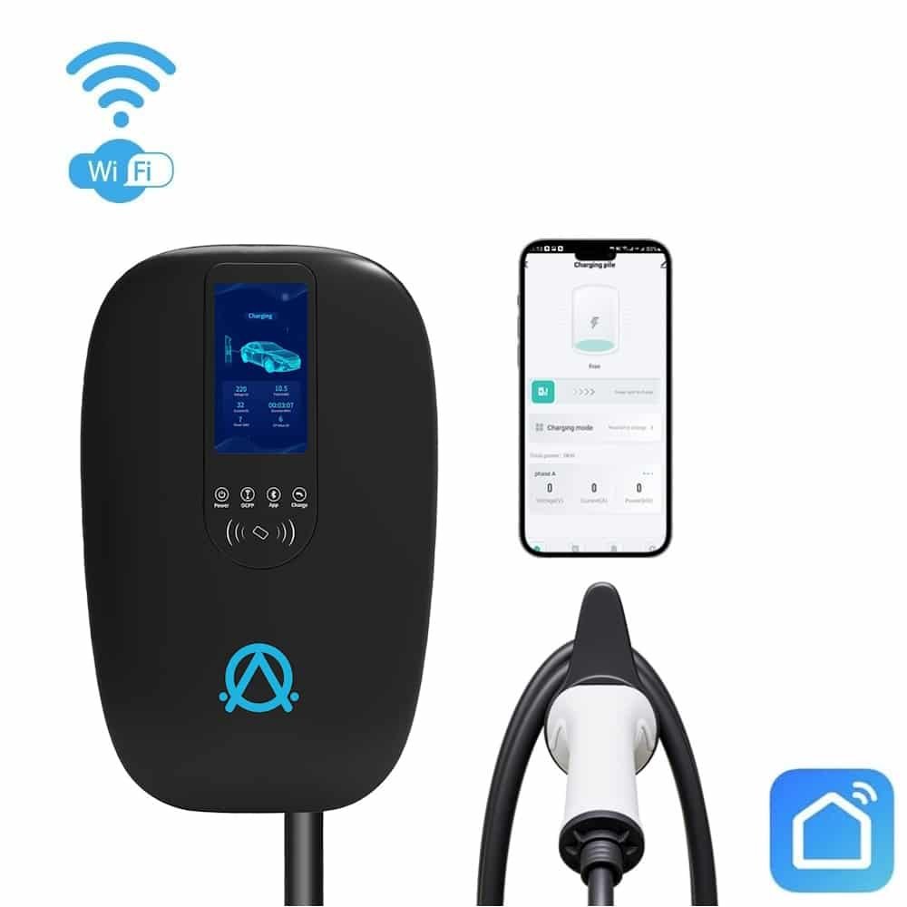 Įkrovimo stotelė INOVISION  SMHR11, Type 2, galia 22kW, kabelio ilgis 5 m., balta spalva