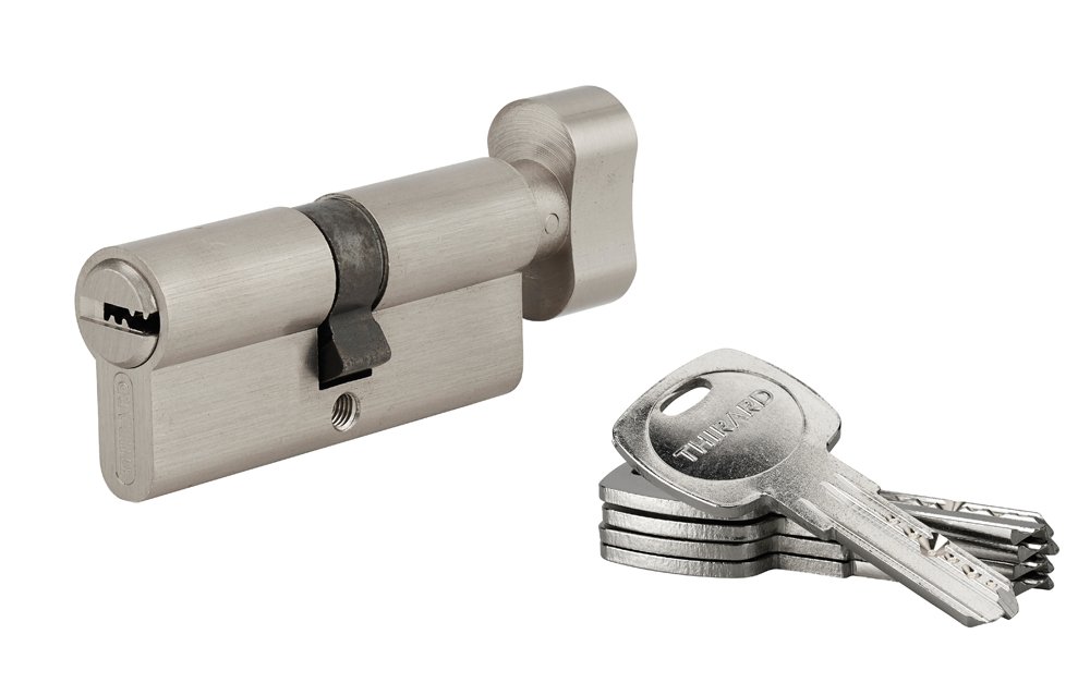 Spynos cilindras THIRARD, Tiger 6, su užsuktuku, 35 x 35 5 raktai nikelis, 293755