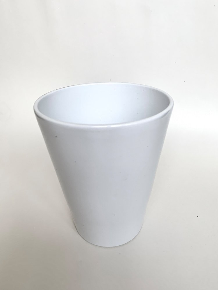 Kambarinis keraminis vazonas, orchidėjoms su lėkštute, 14 x 16 x 16cm.