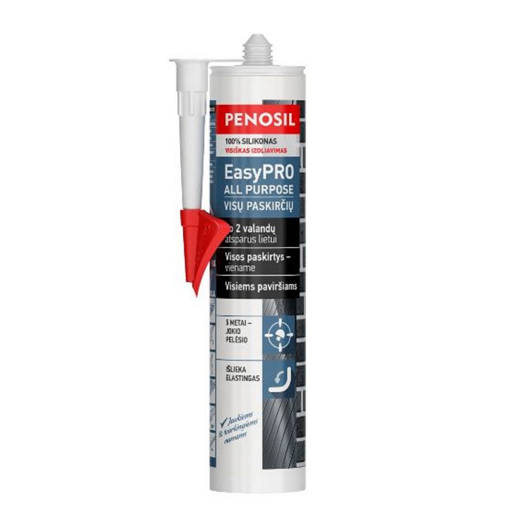 Silikoninis hermetikas PENOSIL Easypro All Purpose, 310 ml, baltos spalvos