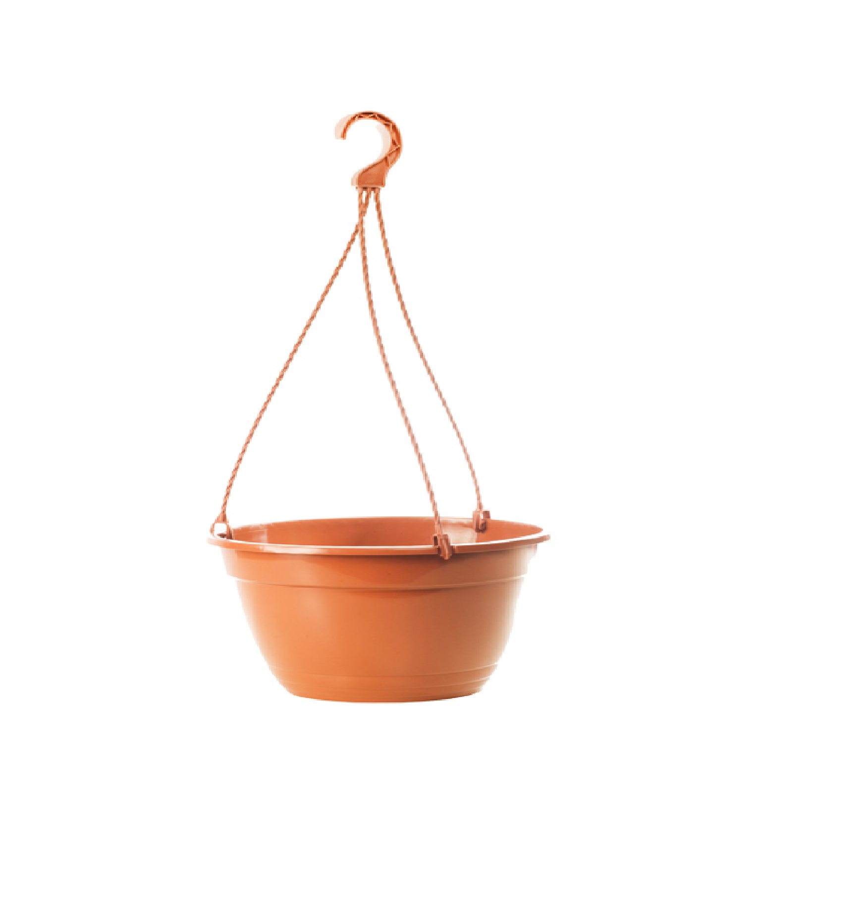 Plastikinis pakabinamas vazonėlis VS, terakota spalvos, skersmuo 19 cm., aukštis 10,3 cm., tūris 1,15 l