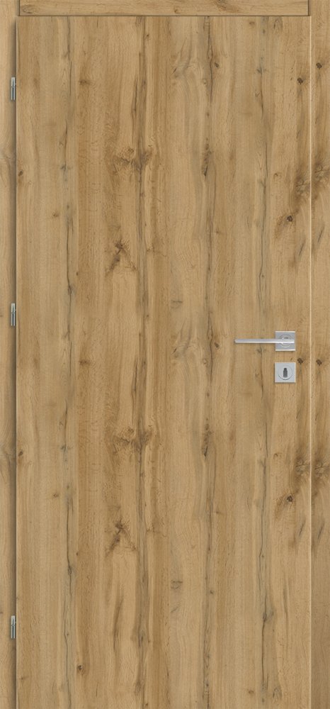 Laminuotos vidaus durys su užlaida VOSTER Plain, kairinės, spl. Oil oak , 2030x844x40 mm