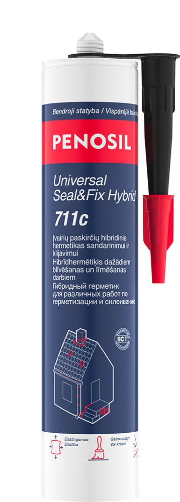 Hibridinis hermetikas PENOSIL Universal Seal&Fix Hybrid 711C, 280 ml, universalus, juodos spalvos
