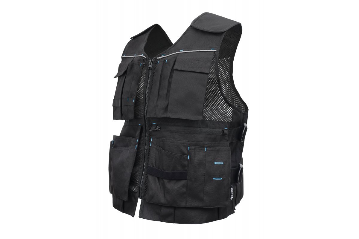 Liemenė HOGERT WORKWEAR Helwig, įrankiams, 100% poliesteris,juoda spalva