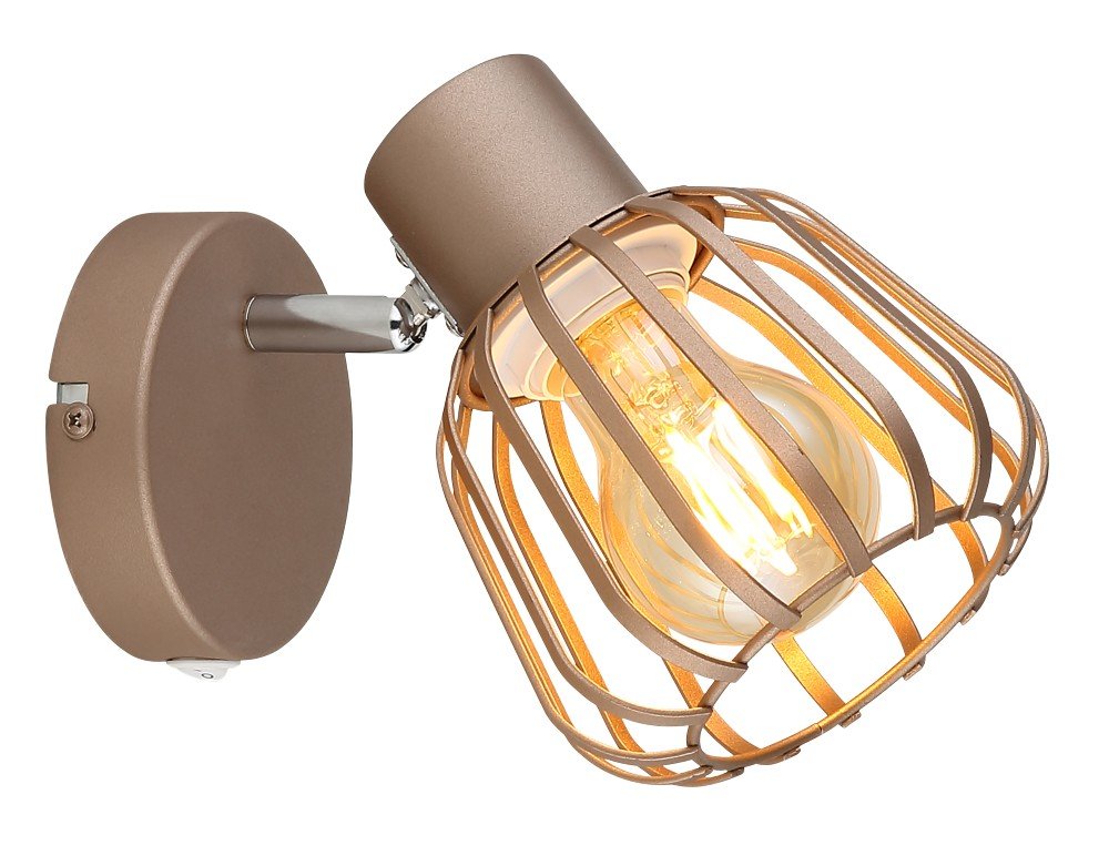 Kryptinis šviestuvas GLOBO Olin, E27, 1 x 40W, 230V, kavos sp., 125x150x160 mm