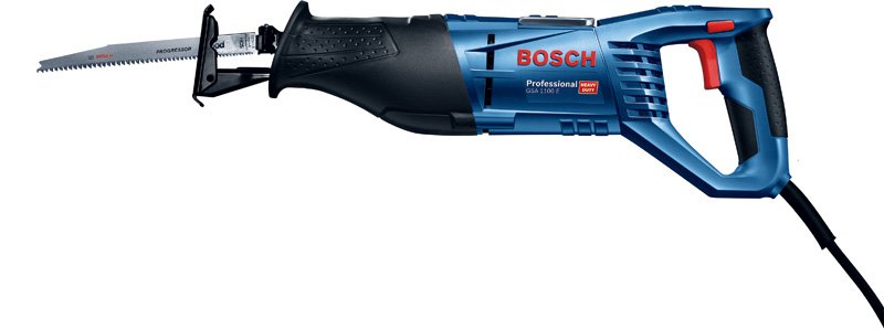 Elektrinis tiesinis pjūklas BOSCH Professional GSA 1100 E, galia 1100 W, pjūklelio eigos ilgis 28 mm, medienoje 230 mm