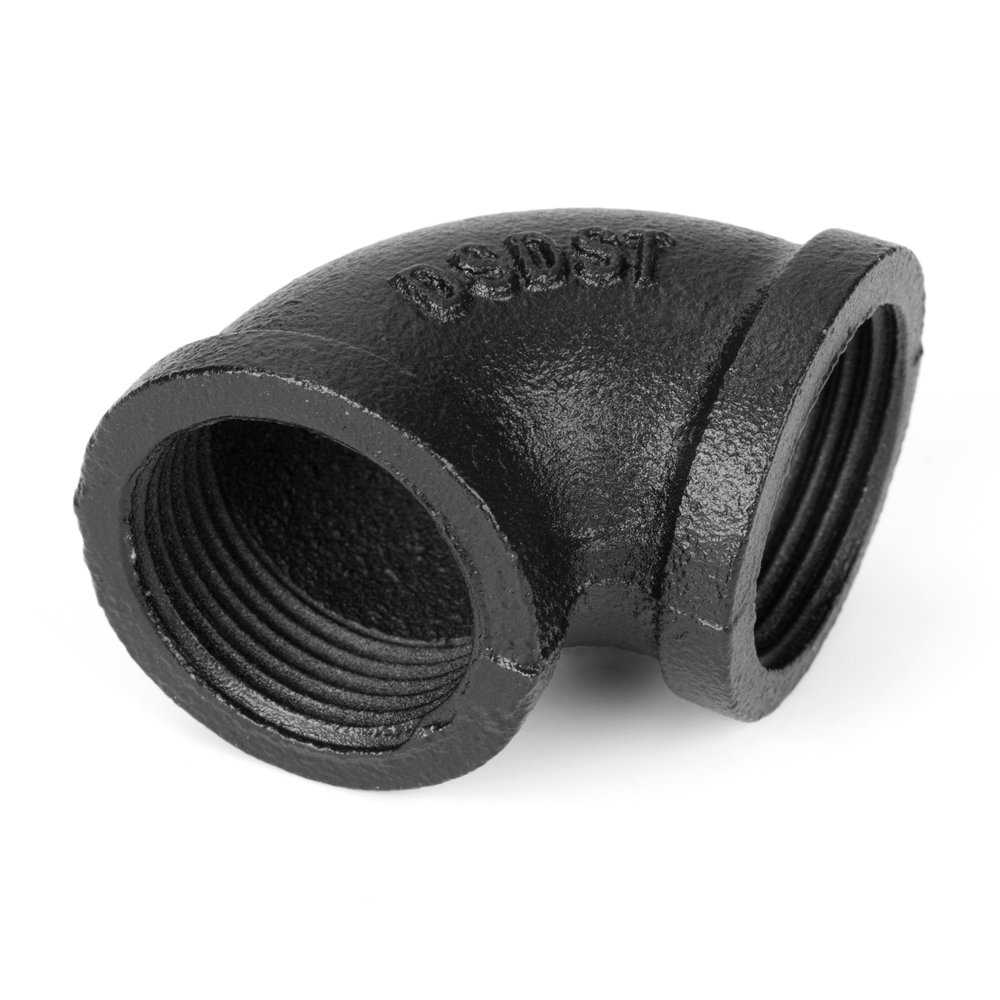 Dekoratyvinė alkūnė RUSTICLINE, 3/4", 90°, RT-5, juodos sp.