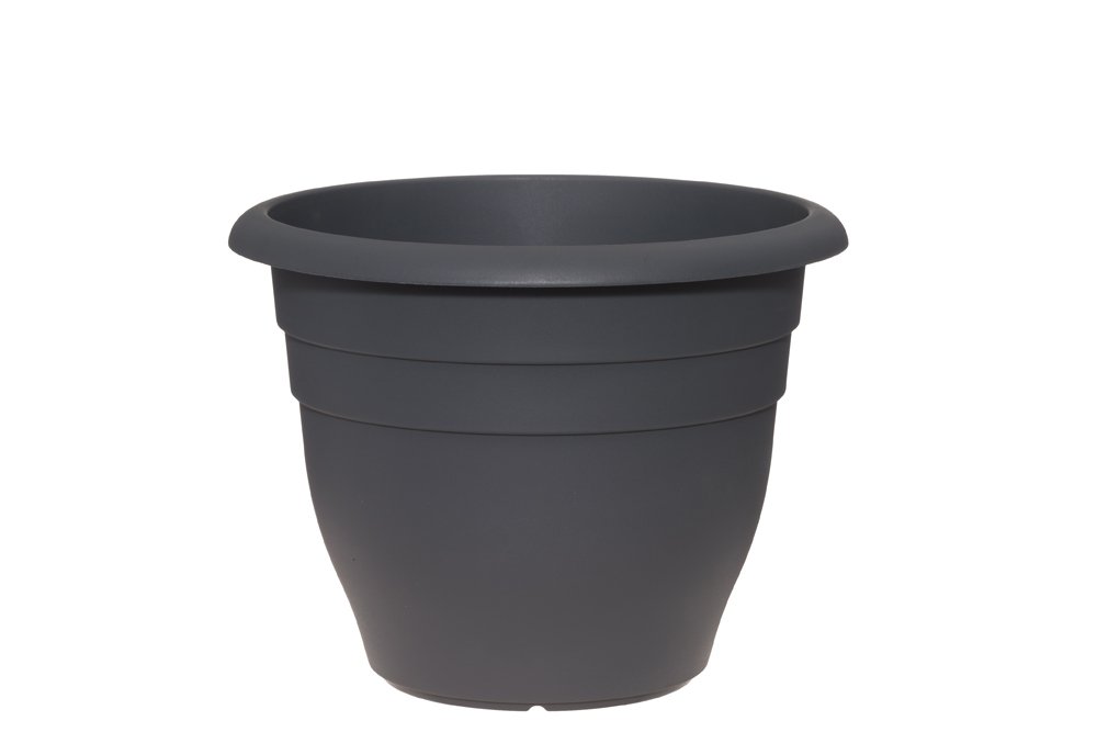 Plastikinis lauko vazonas 4Living, antracito sp., 40 x 40 x 31 cm.